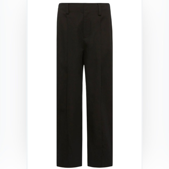 Vince Cropped Straight-leg Cotton-blend Pants in Black - Picture 1 of 8